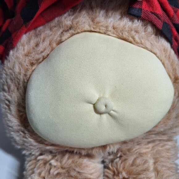 Vintage Furskins Farrell Plush Bear 80s Red Black Plaid Shirt Bowtie Hat Boots - Picture 8 of 8